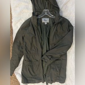 G.H. Bass Womens Olive Green Cinch Tie Jacket